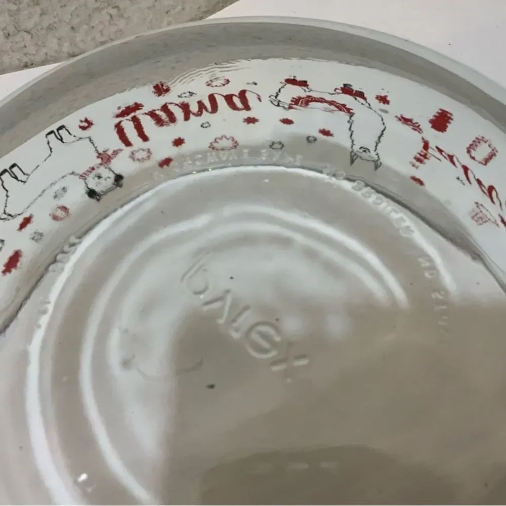 Pyrex CHRISTMAS FALALA LLAMA bowl - Picture 5 of 8